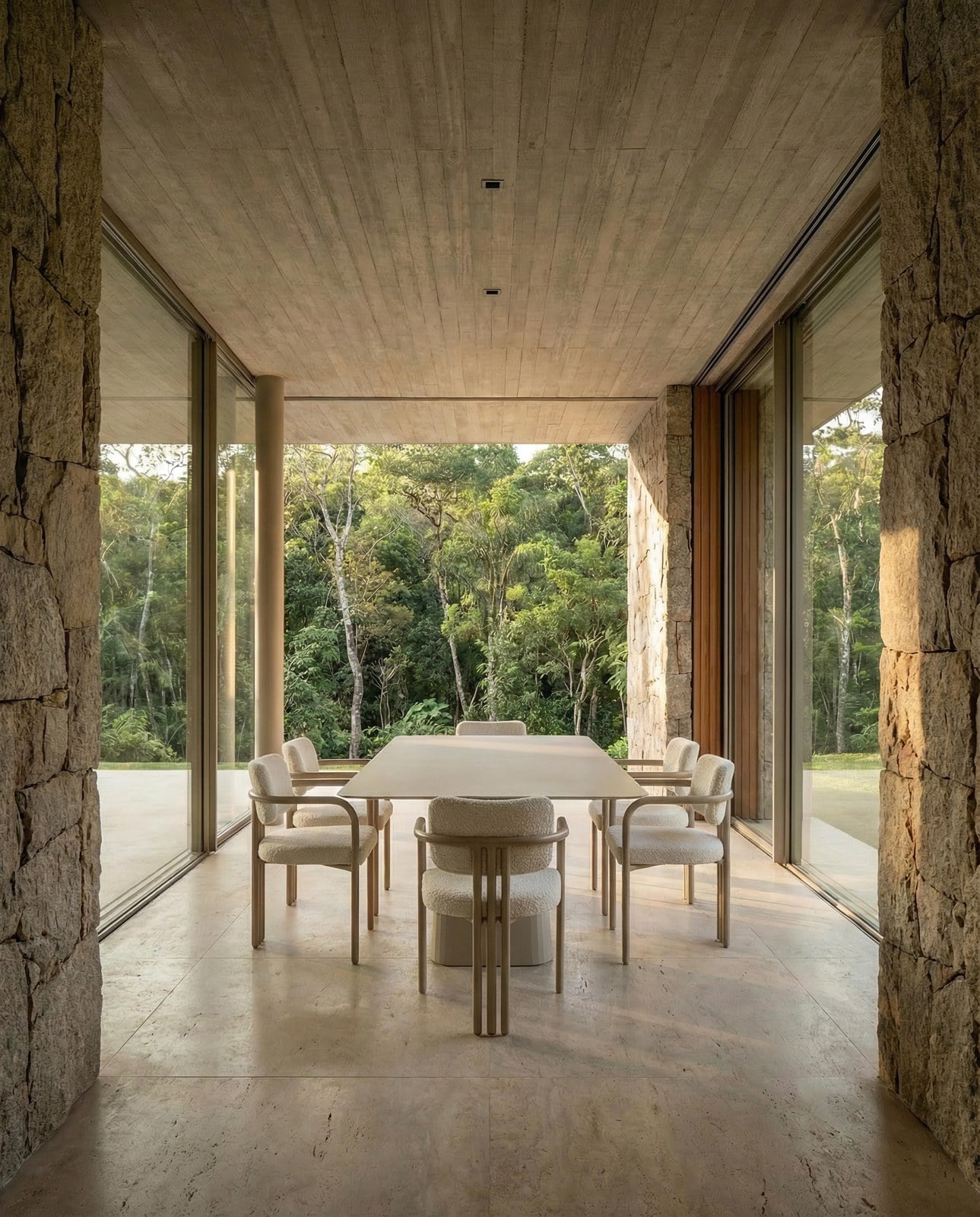 Mesa Aura com Cadeiras Aura em ambiente