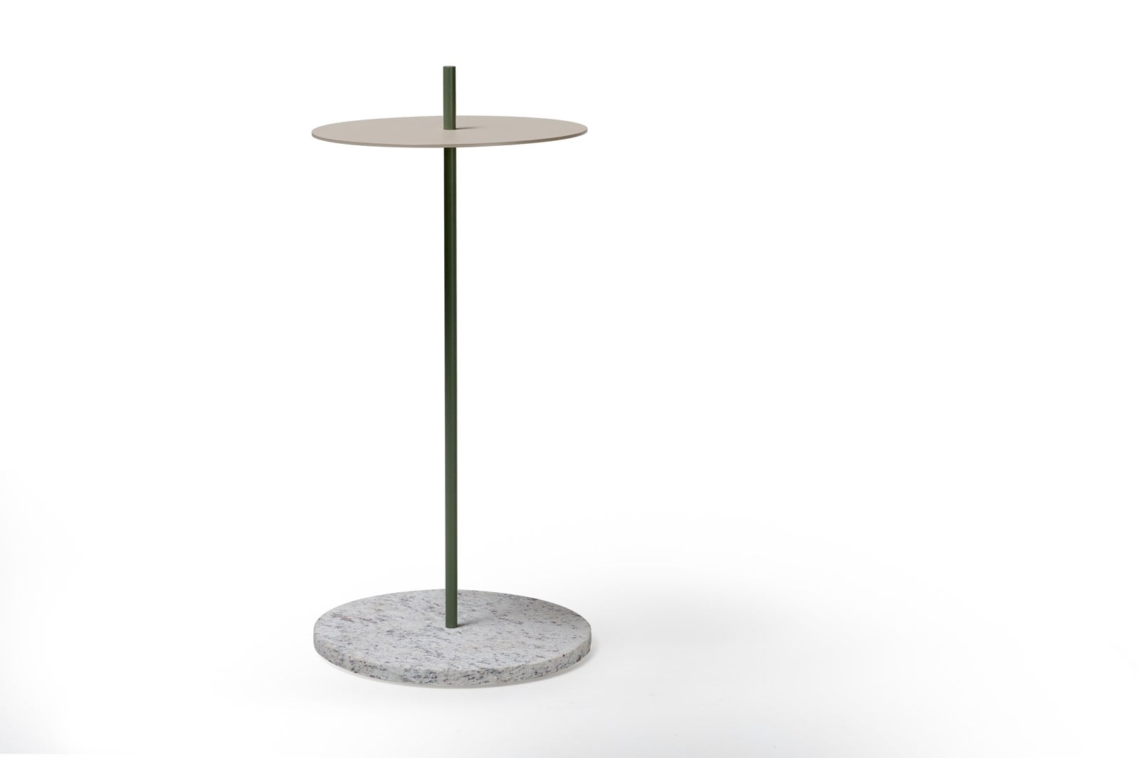 Mesa de Apoio Fava base em granito branco Dallas escovado (ML 42)