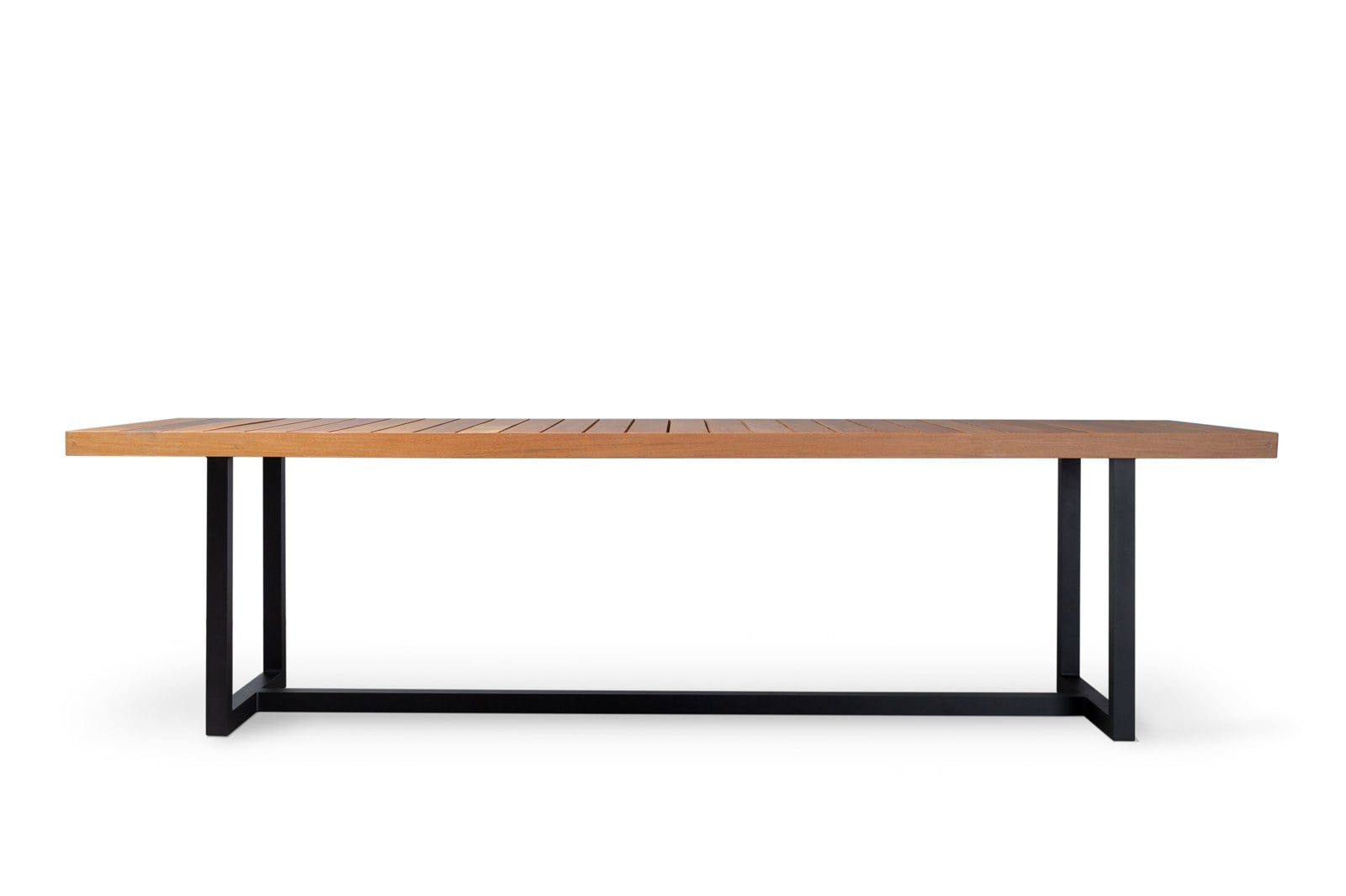 Mesa Palermo tampo em madeira — frontal