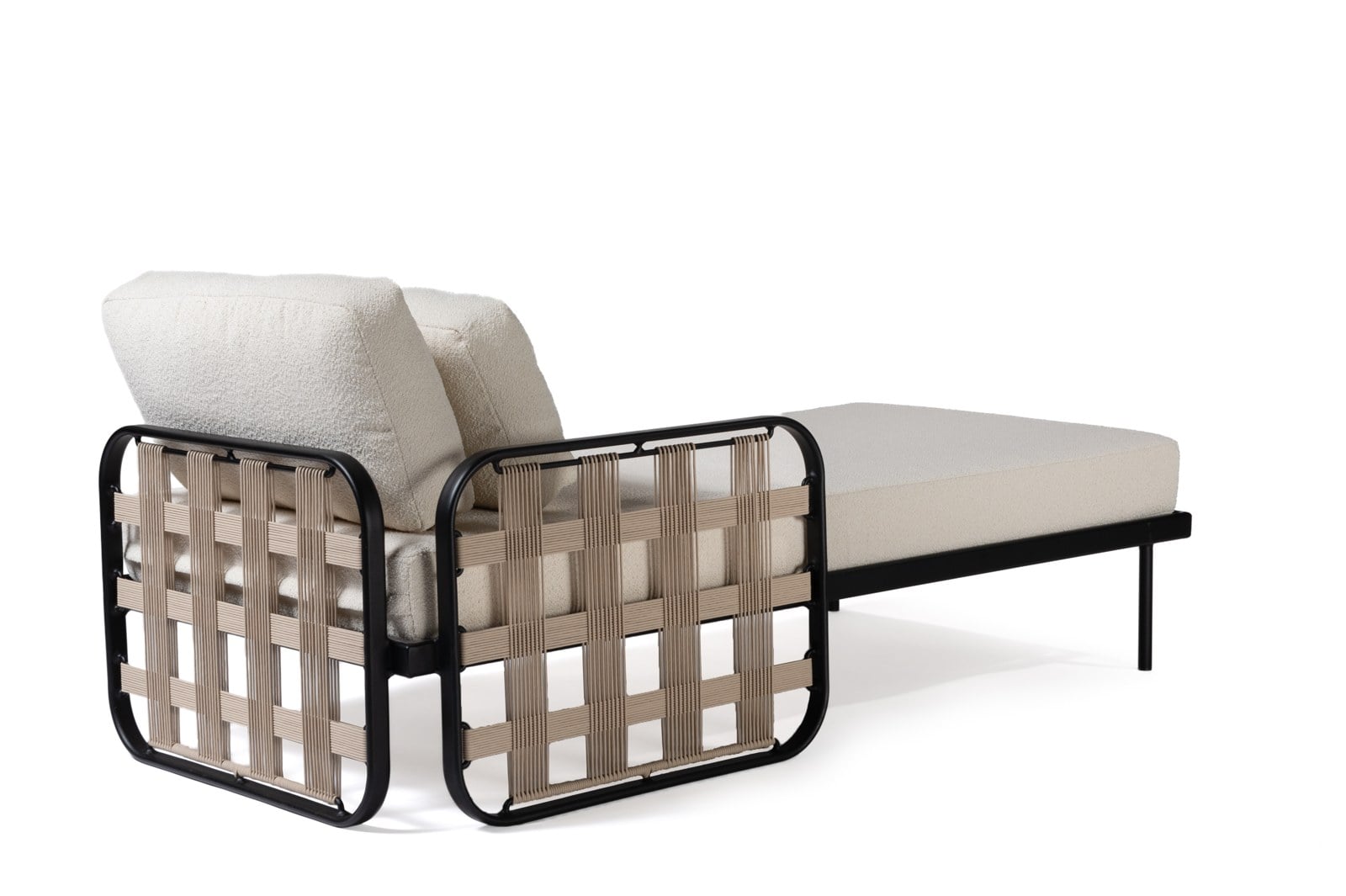 Módulo Chaise lateral — costas em corda náutica