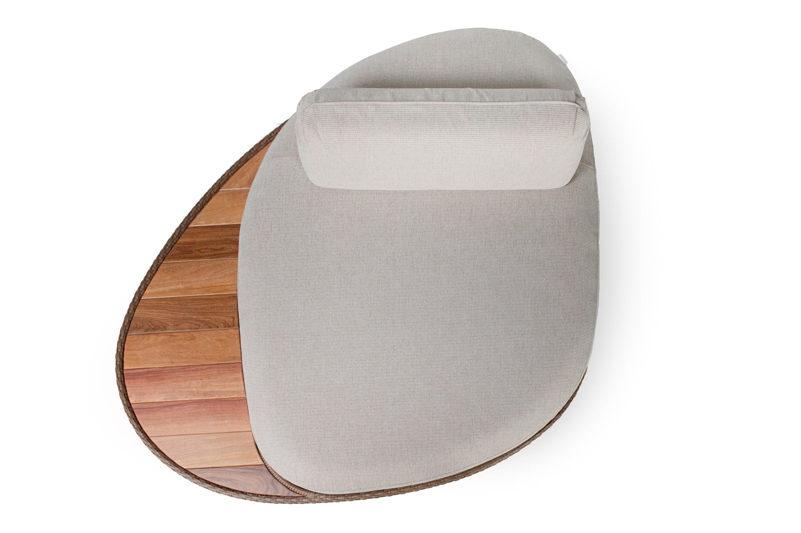 Módulo Lounge com mesa lateral — vista superior